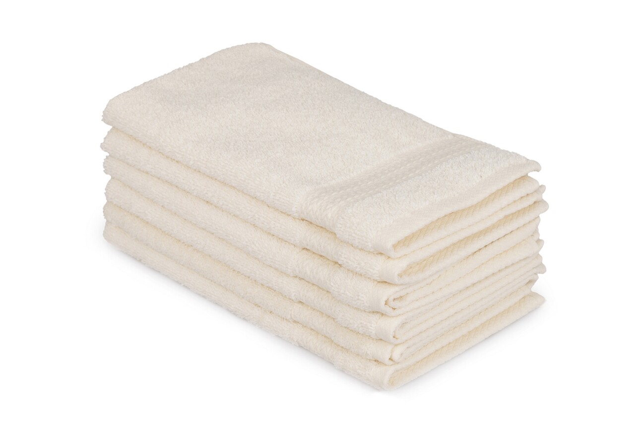 Set 6 prosoape de baie Rainbow, Hobby, 30x50 cm, bumbac, crem - imagine 7